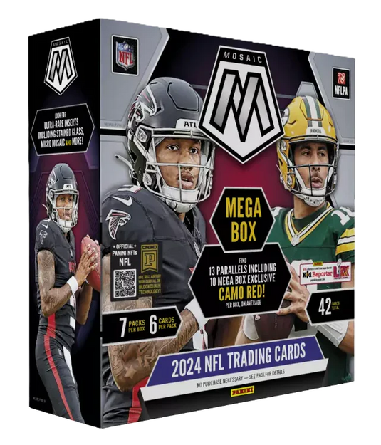 2024 Panini Mosaic Football Hobby Mega Box (Camo Red) - Northwest Card Company