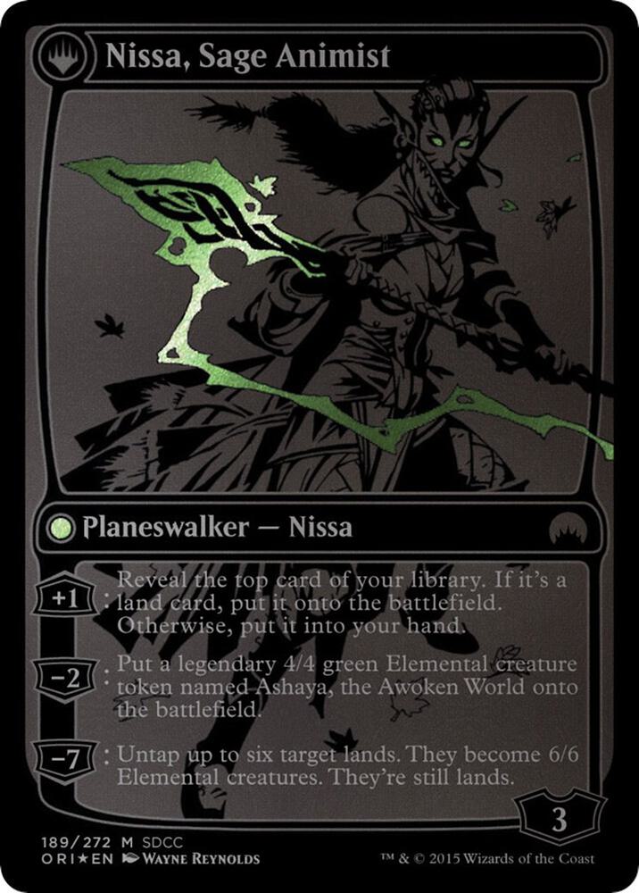Load image into Gallery viewer, Nissa, Vastwood Seer (SDCC 2015 Exclusive) (Back)
