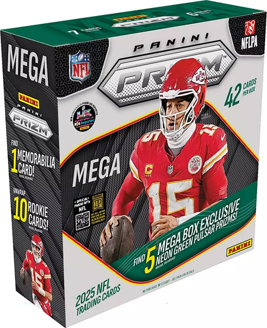 2025 Panini Prizm Football Mega Box (Green Pulsar) - Northwest Card Company