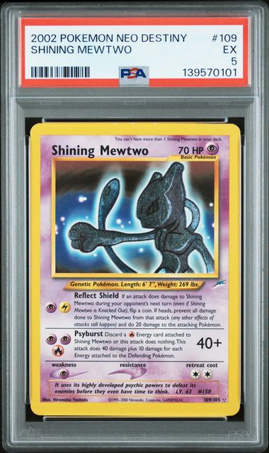 Load image into Gallery viewer, 2002 POKEMON NEO DESTINY #109 SHINING MEWTWO PSA 5
