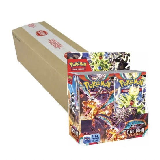 obsidian flames 6 booster box Pokemon Case SIZE:L Oversized including a Darkness Yugioh - Dark Magician