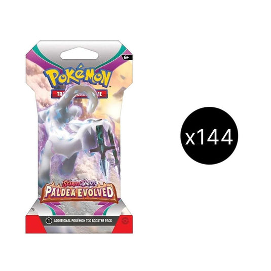 Pokemon Paldea Evolved Sleeved Booster Pack Sealed Case