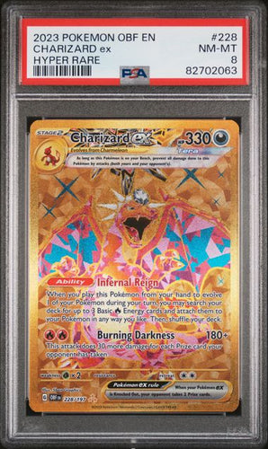 2023 Pokemon Obsidian Flames Charizard 228 PSA 8