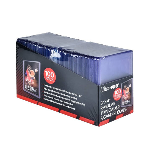 Ultra Pro 3X4 Regular Top Loaders & Soft Sleeves 100 Count Pack - Northwest Card Company