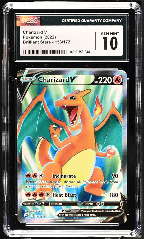 Load image into Gallery viewer, 2022 CHARIZARD V ULTRA RARE BRILLIANT STARS 153/172 CGC 10
