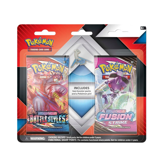 Pokemon Battle Styles & Fusion Strike Pin Collection (Artwork Varies)