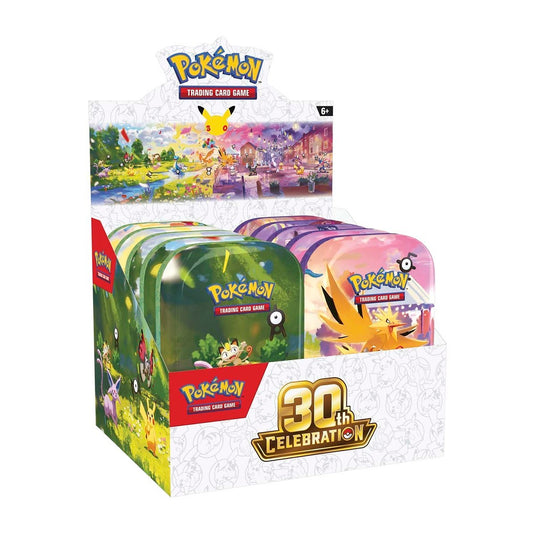 Pokemon 30th Celebration - Mini Tin Display (10 Tins)