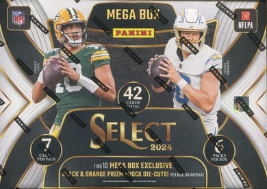 2024 Panini Select Football Hobby Mega Box (Black & Orange Prizms) - Northwest Card Company