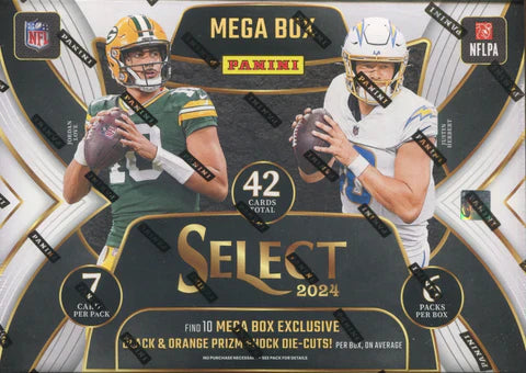 2024 Panini Select Football Hobby Mega Box (Black & Orange Prizms) - Northwest Card Company