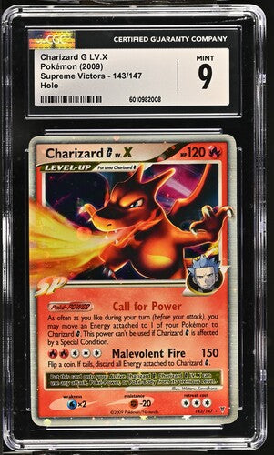 Load image into Gallery viewer, CHARIZARD G LV.X SUPREME VICTORS 143 HOLO CGC 9
