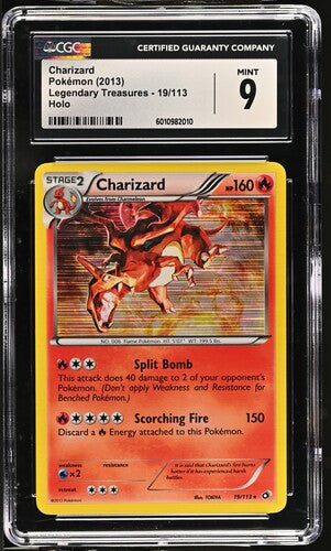 Load image into Gallery viewer, 2013 CHARIZARD 19 HOLO LEGENDARY TREASURES CGC 9
