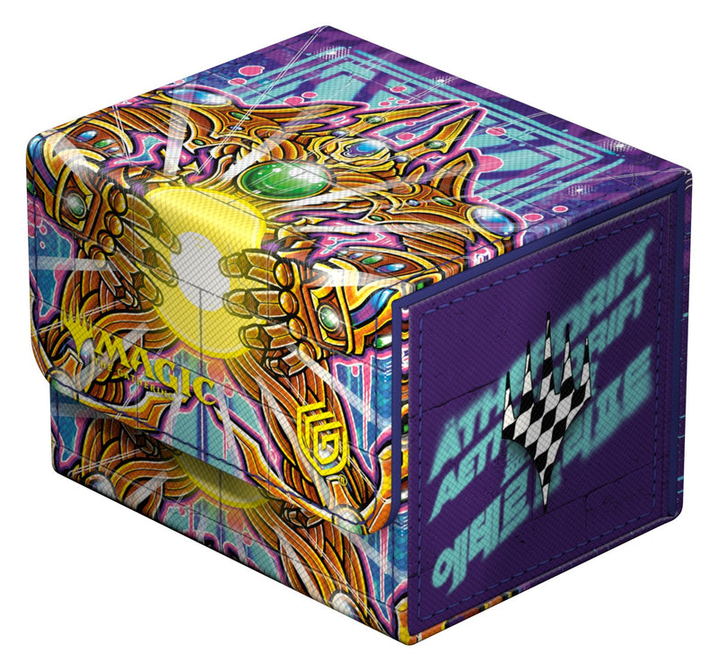 Load image into Gallery viewer, Sidewinder Deck Box 100+ Xenoskin Magic: The Gathering - Aetherdrift - Solar Gearhulk
