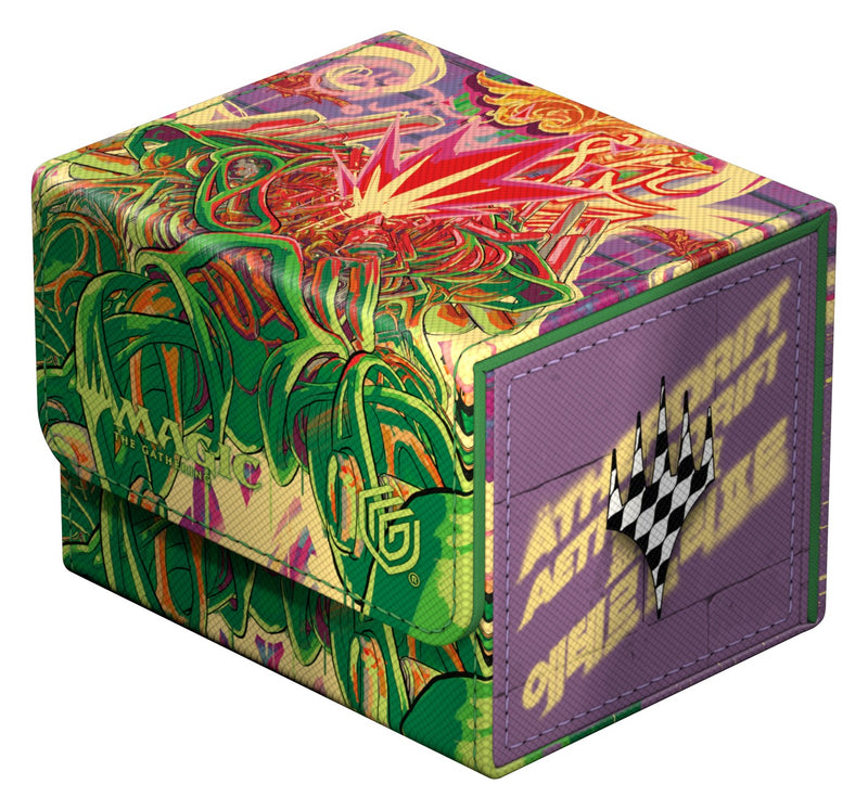 Load image into Gallery viewer, Sidewinder Deck Box 100+ Xenoskin Magic: The Gathering - Aetherdrift - Pyrewood Gearhulk
