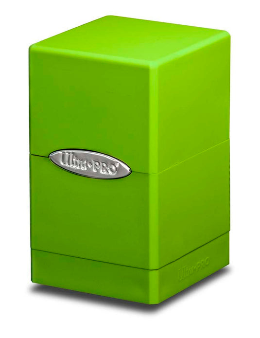 Ultra Pro Deck Box: Satin Tower - Lime Green - Northwest Card Company