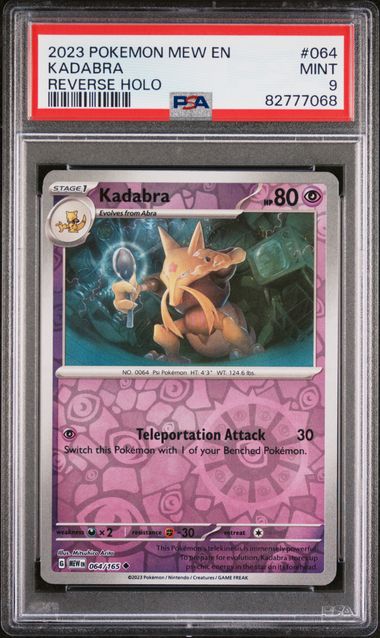 Load image into Gallery viewer, 2023 Pokemon 151 Kadabra Reverse Holo 64 PSA 9
