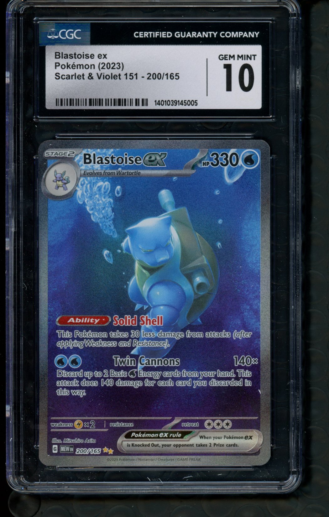 CGC 10 - Blastoise 200/165 - 151 SIR - Northwest Card Company