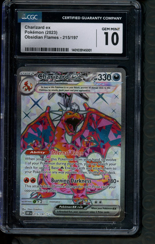 CGC 10 - Charizard EX 215/197 - Obsidian Flames - Northwest Card Company