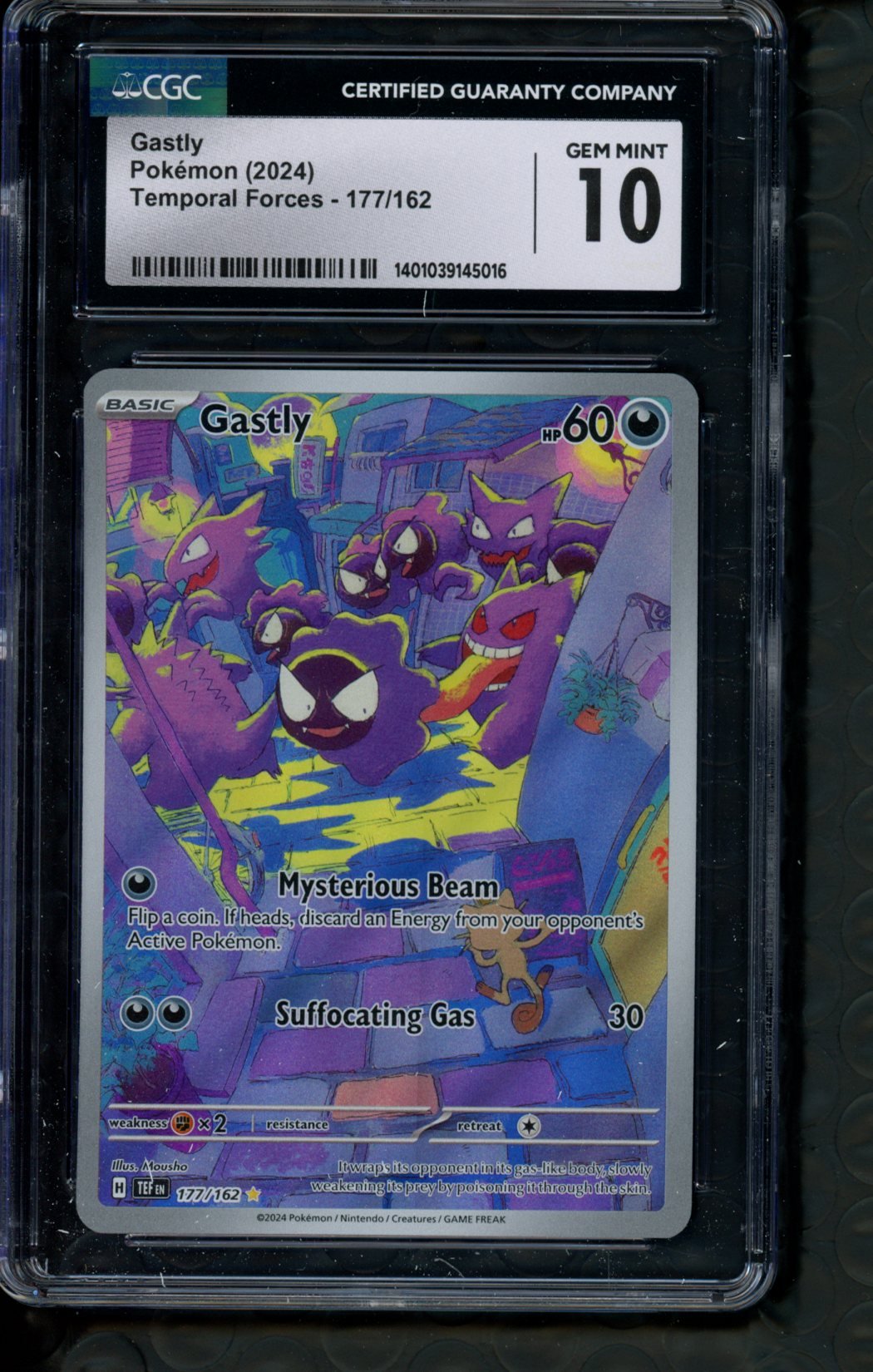 CGC 10 - Gastly 177/162 - Temporal Forces - Northwest Card Company