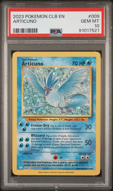 2023 Pokemon Classic Collection Articuno 009 PSA 10