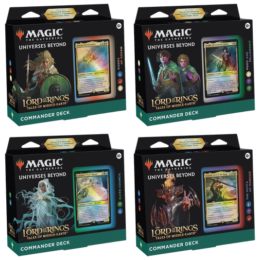 Magic: The Gathering - The Lord of the Rings - Tales of Middle-Earth - Commander Deck (Set of 4) - Northwest Card Company