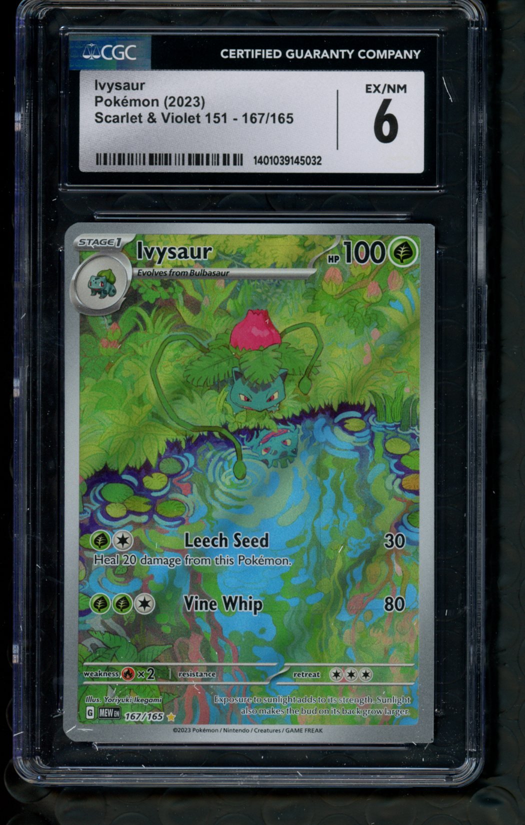 Square Cut Error CGC 6 - Ivysaur 167/165 - 151 - Northwest Card Company